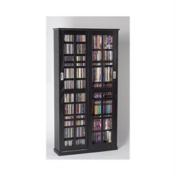 Leslie Dame CD DVD Wall Rack Media Storage in Black