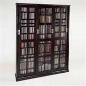 Leslie Dame Triple CD/DVD Wall Rack Media Storage in Espresso