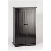 Leslie Dame Classic Mission Style Multimedia Cabinet Black
