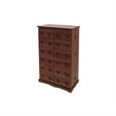 Leslie Dame Librarian’s Mission Style Multimedia Cabinet in Walnut
