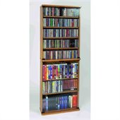Leslie Dame Glass Multimedia Cabinet in Walnut