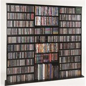 Leslie Dame Oak Veneer High Capacity Wall Rack in Black