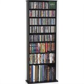 Leslie Dame Oak Veneer High Capacity Wall Rack in Black