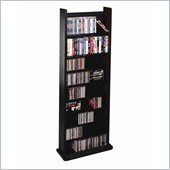 Leslie Dame Deluxe CD/DVD Multimedia Storage Wall Unit in Black