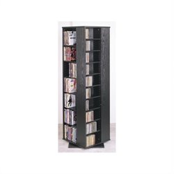 Leslie Dame CD DVD Spinning Tower in Black Finish