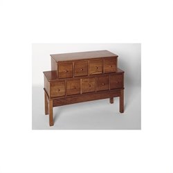 Leslie Dame 9-Drawer CD/DVD Storage Cabinet in Walnut
