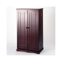 Leslie Dame CD/DVD Media Storage Cabinet with Door in Cherry