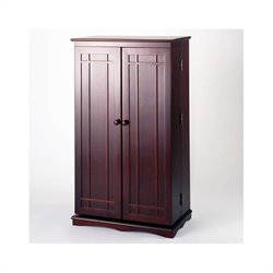 Leslie Dame CD/DVD Media Storage Cabinet with Door in Cherry