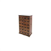 Leslie Dame Deep 2 Door CD/DVD Media Storage Cabinet in Dark Oak