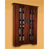 Leslie Dame CD/DVD Wall Hanging Mission Multimedia Cabinet in Walnut