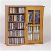 Leslie Dame Mission Wall Hanging Two Sliding Door CD/DVD Cabinet