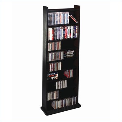Leslie Dame Deluxe CD/DVD Multimedia Storage Wall Unit in Black