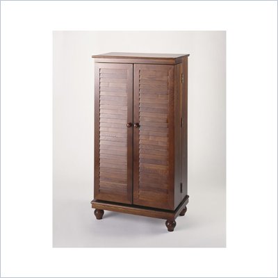 Leslie Dame CD/DVD Wall Rack Media Storage Cabinet in Merlot