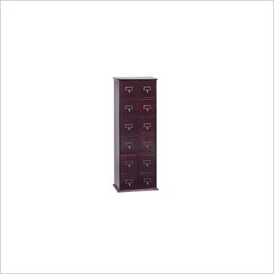 Leslie Dame Tall CD Storage Cabinet in Cherry