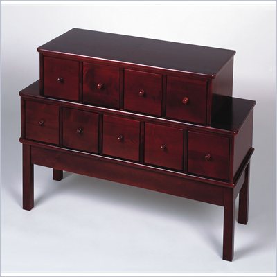 Leslie Dame 9-Drawer CD/DVD Storage Cabinet in Cherry
