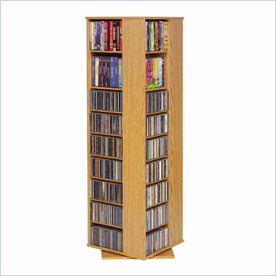 Leslie Dame Spinning CD/DVD Tower in Oak