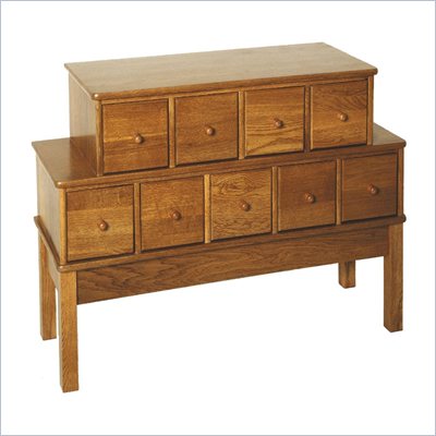 Leslie Dame 9-Drawer CD/DVD Storage Cabinet in Oak