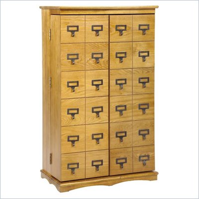 Leslie Dame Library Style Multimedia Storage Rack in Oak
