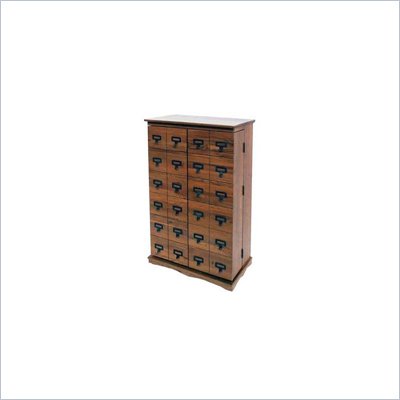 Leslie Dame Deep 2 Door CD/DVD Media Storage Cabinet in Dark Oak