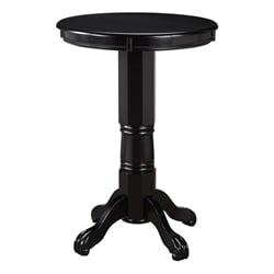 Boraam Florence Pedestal Pub Table in Black Sandthru