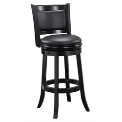 Boraam Augusta 29 Bar Height Swivel Stool in Black