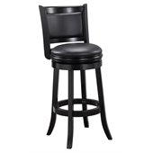 Boraam Augusta 29 Bar Height Swivel Stool in Black