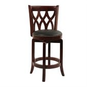 Boraam Cathedral 24 Swivel Counter Stool in Dark Cherry