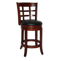 Boraam Kyoto 24 LT. Dark Cherry Counter Height Swivel  Stool