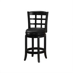 Boraam Kyoto 24 Counter Height Swivel Stool in Black