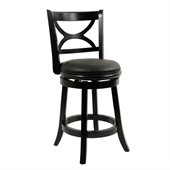 Boraam Florence 24 Swivel Counter Stool in Black Sandthru
