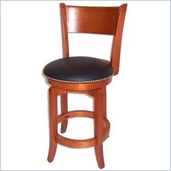 Boraam Palmetto 24 Swivel Counter Stool in Cherry