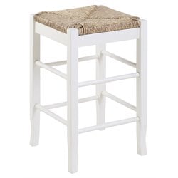 Boraam Sq Rush 24 Stationary Counter Stool in White