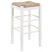 Boraam Square Rush 29 Stationary Bar Stool in White