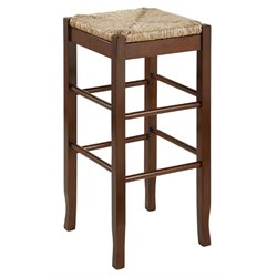 Boraam Sq Rush 29 Stationary Bar Stool in Cappuccino