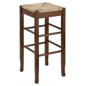 Boraam Sq Rush 29 Stationary Bar Stool in Cappuccino