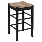 Boraam Sq Rush 24 Stationary Counter Stool in Black