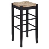 Boraam Sq Rush 29 Stationary Bar Stool in Black