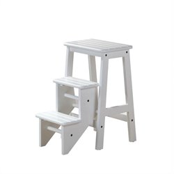 Boraam 24 Stationary Counter Step Stool in White