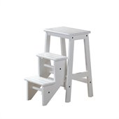 Boraam 24 Stationary Counter Step Stool in White