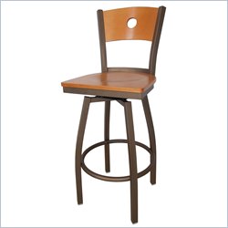 Boraam Rio 29 Metal Swivel Bar Stool in Bronze