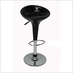 Boraam ABS Adjustable Scoop Bar Stools in Black (Set of Two)