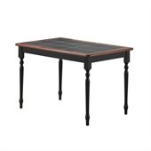 Boraam 30 x 45 Tile Top Wood Dining Table in Black and Cherry