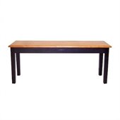 Boraam Shaker Wood Dining Bench in Black and Oak