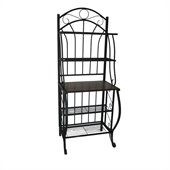 Boraam Valencia 4 Shelf Baker's Rack in Black