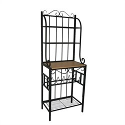 Boraam Praha 4 Shelf Baker's Rack in Black