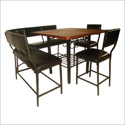 Boraam Carson 6 Piece Metal Corner Nook Set