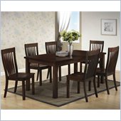 Boraam Grantsville 7 Piece Dining Set in Cappuccino