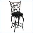 ADD TO YOUR SET: Boraam Roma 29” Metal Swivel Bar Stool in Silver Black Vein