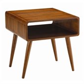 Boraam Zebra Alborg End Table in Rich Walnut