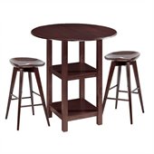 Boraam Powellton 3 Piece Pub Set in Cappuccino